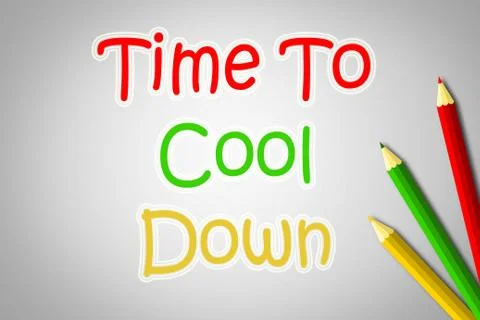Time to cool down concept Stock Illustration