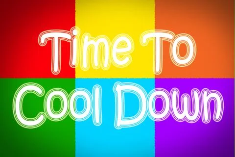 Time to cool down concept Stock Illustration