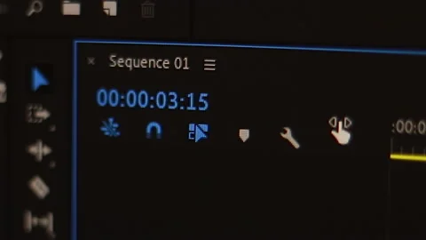Time countdown in blue digits occurs in timecode while film Stock Footage 144616100