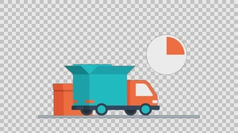 On Time Courier Parcel Delivery Animation Transparent Vector Motion Graphics Stock Footage 59317313