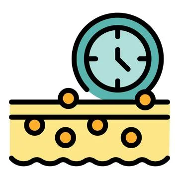 Time of cream icon vector flat Stock Illustration