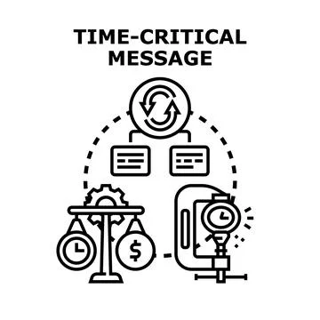 Time critical message concept business vector illustration Stock Illustration