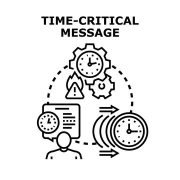 Time critical message, important information, urgent notification Stock Illustration
