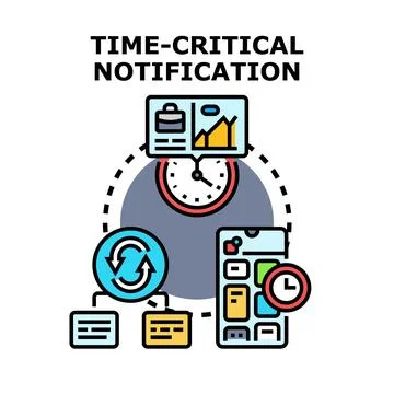 Time critical notification concept vector element Stock Illustration