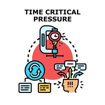 Time critical pressure concept of deadline management Stock Illustration