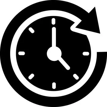 Time cycle and process flow icon Stock Illustration