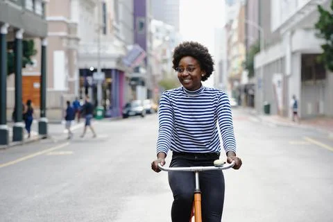 Time for a cycle in the city Stock Photos