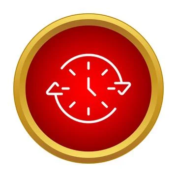 Time cycle icon representing history and future Stock Illustration