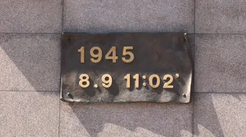 Time Date of Atom Bomb Nagasaki Japan Stock Footage 50583046