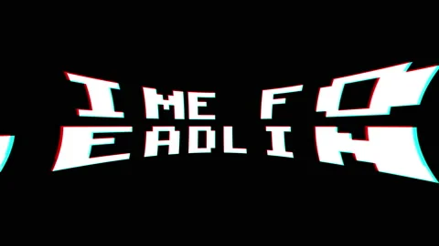 Time for deadline glitch animation Stock Footage 171851902