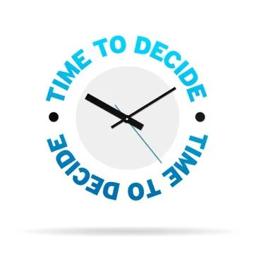 Time to decide clock Stock Illustration