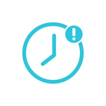 Time delay. Brom blue icon set. Stock Illustration