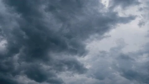 Time delay photography of dark clouds before the storm Video stock 186967742
