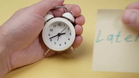 Time delay space for text. Incorrect time management. The word later is glued to Stock Footage 149806718