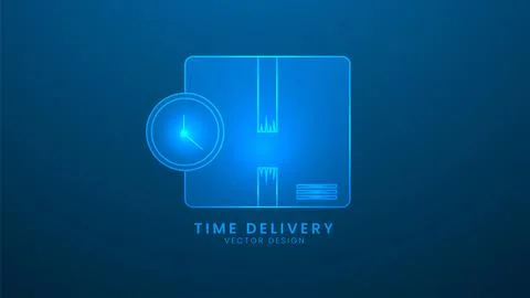 Time delivery and tracking packages service. Vector illustration with light.. Stock Illustration
