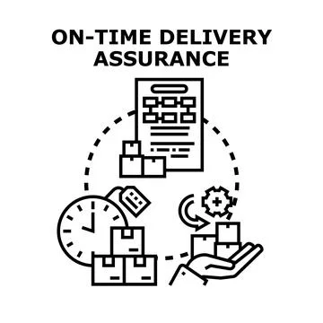 On time delivery assurance concept vector illustration Stock Illustration