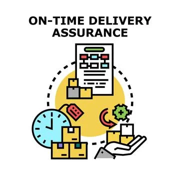 On time delivery assurance concept vector illustration Stock Illustration