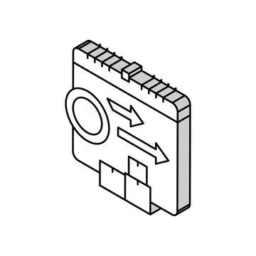Time delivery procurement isometric icon vector illustration Stock Illustration