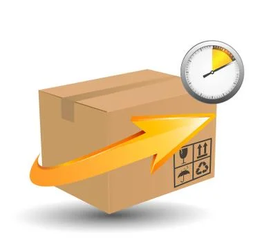 Time Delivery Service Concept Stock Illustration