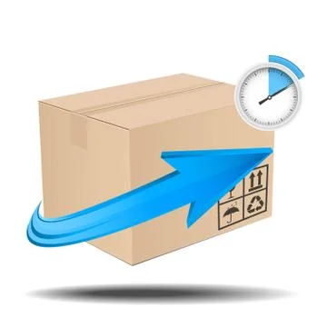 Time delivery services with timer Stock Illustration