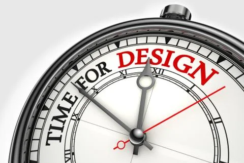 Time for design concept clock Stock Illustration
