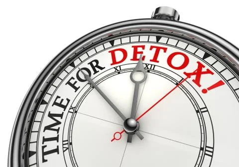 Time for detox concept clock Stock Illustration