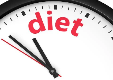 Time For Diet Concept Illustrazione stock