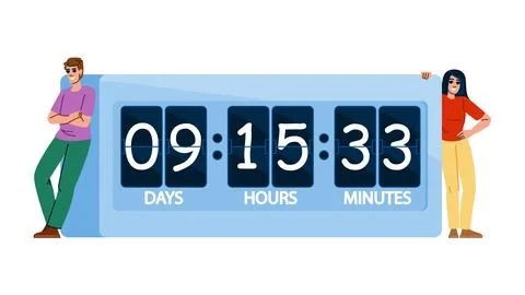 Time digital timer countdown vector Stock Illustration