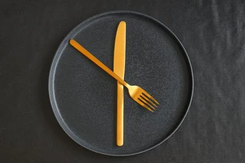 Time Dining Cutlery Stock Photos