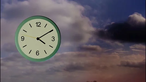 Time dissolves against the sky. 3D rendering. The format Ultra HD 4k Stock Footage 166779096