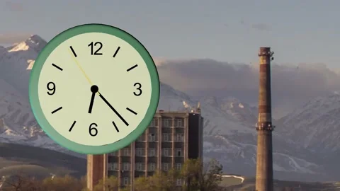 Time dissolves against the sky. 3D rendering. The format Ultra HD 4k. Stock Footage 166780126