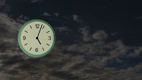 Time dissolves against the sky. 3D rendering. The format Ultra HD 4k. Stock Footage 166780172