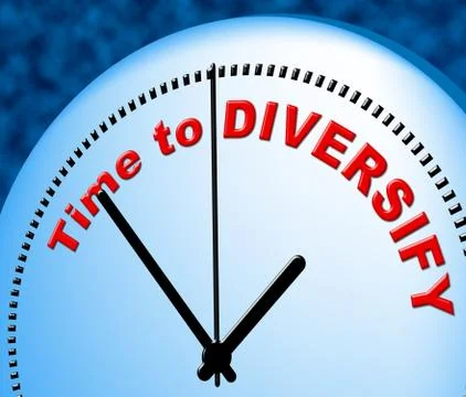 Time to diversify representing just now and spread Stock Illustration