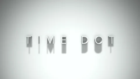 Time dot 3D title animation with shadows on a white background Video stock 297387956