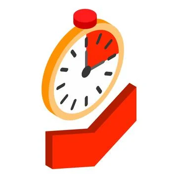 Time down icon, isometric style Stock Illustration