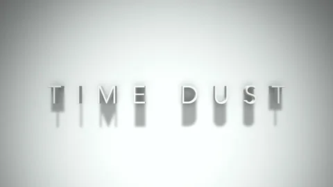 Time dust 3D title animation with shadows on a white background Video stock 297382550