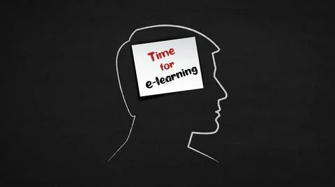 Time for e-learning Stock Illustration