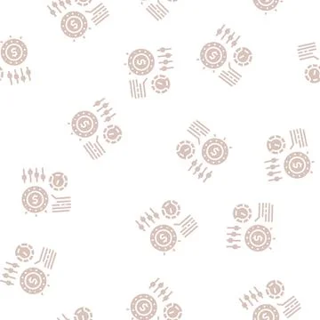 Time for earn money settings and optimize glyph seamless pattern Stock Illustration