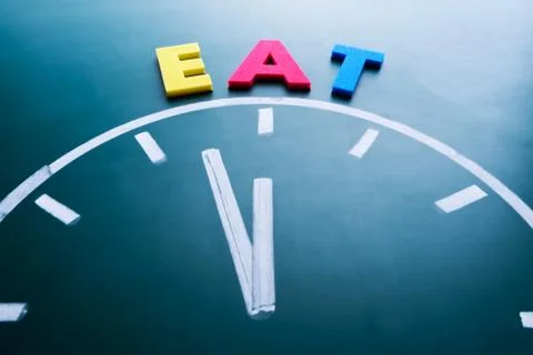 Time to eat concept Stockfoto's