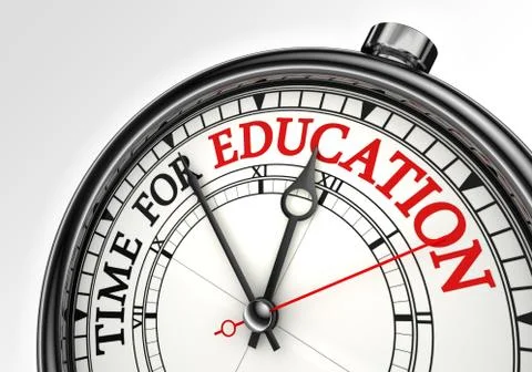 Time for education concept clock Stock Illustration