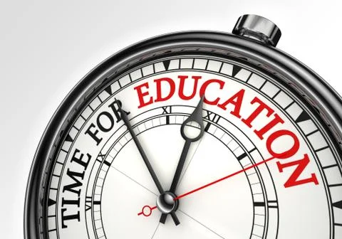 Time for education concept clock Stock Photos