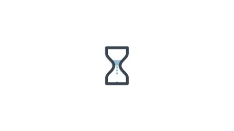Time Efficiency hour glass icon animation for video motion graphics Stock Footage 202008663