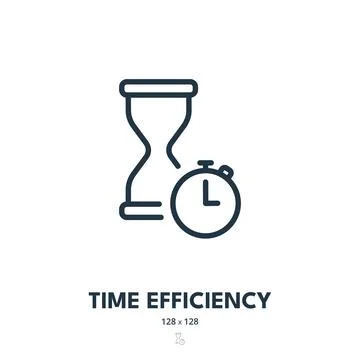 Time Efficiency Icon. Productivity, Effectiveness, Performance. Editable St.. Stock Illustration