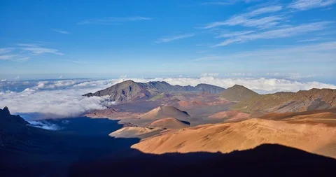 Time elapse at Haleakala Volcano summit Crater National Park,Maui,Hawaii,USA Stock Footage 114935000