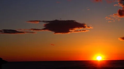 TIME ELAPSE SUNSET coast of cilento, salerno - italy Stock Footage 103636014