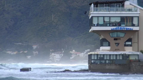 Time elepase sea of acciaroli - coast of cilento, salerno - italy Stock Footage 103635593