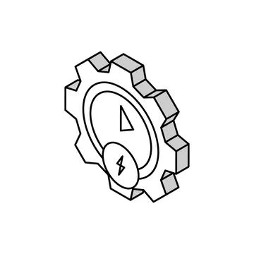 Time of energy saving isometric icon vector illustration Illustrazione stock