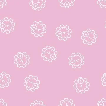 Time of energy saving line seamless pattern Stock Illustration