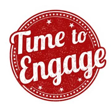 Time to engage grunge rubber stamp Stock Illustration