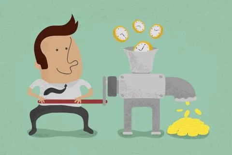 Time is equal to money , eps10 vector format Stock Illustration